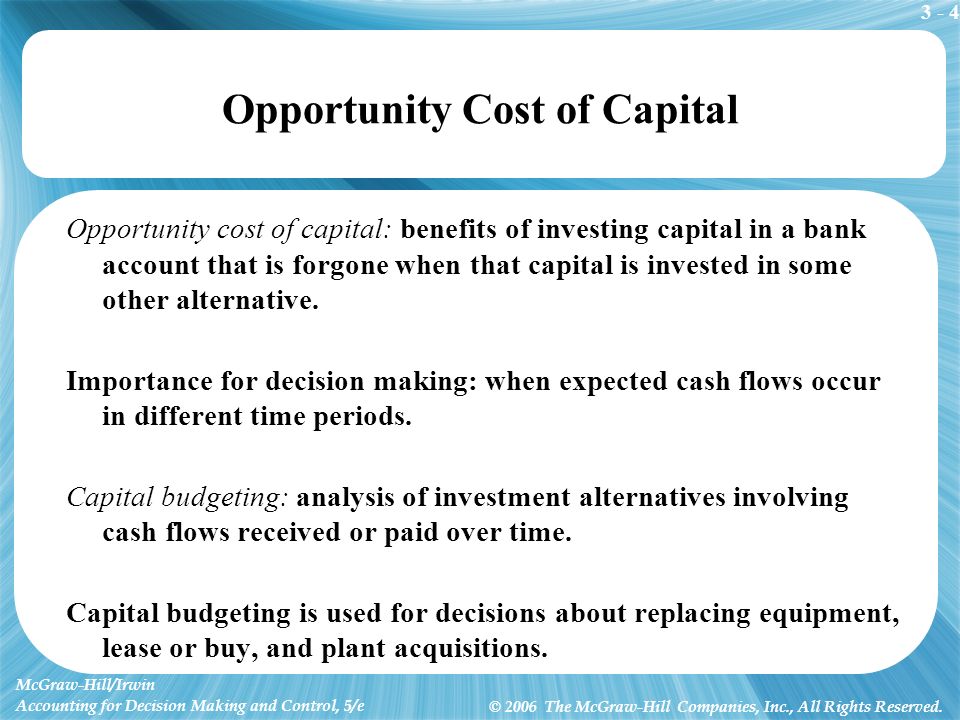 Capital budgeting investment decision